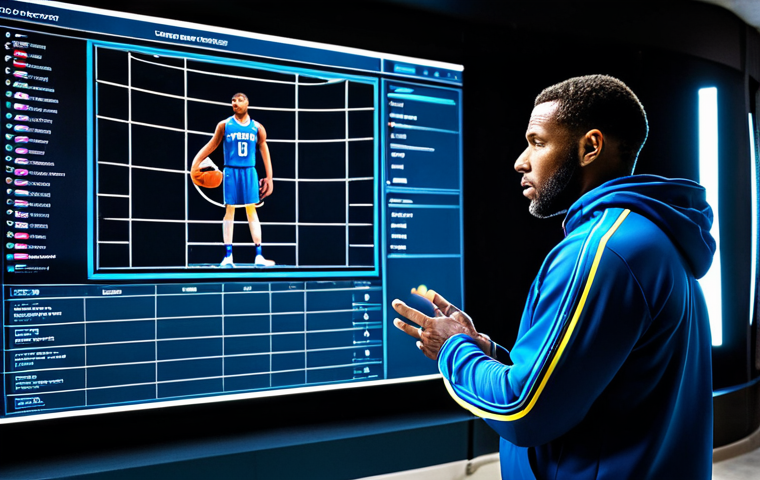 농구 지도자 연수 프로그램 - The Modern Coach - Data Analyst & Leader**
"A professional basketball coach, fully clothed in a mod...