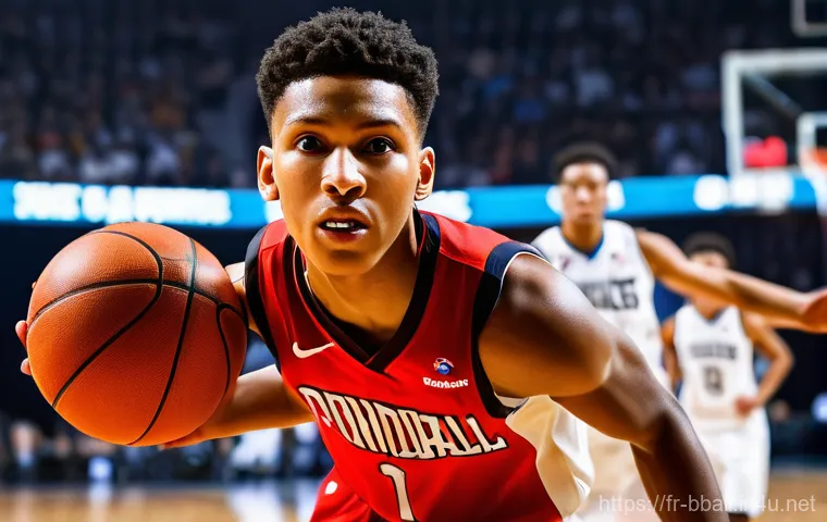 농구 시합 전략과 전술 - **"Dynamic Pace-and-Space Offensive Action"**
An exhilarating, wide-angle image capturing a mome... 농구 시합 전략과 전술 - **"Dynamic Pace-and-Space Offensive Action"**
An exhilarating, wide-angle image capturing a mome...