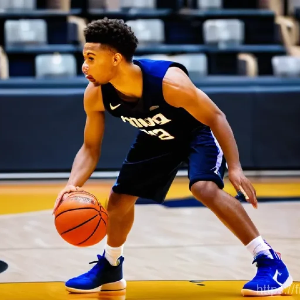 농구 핸들링 훈련 방법 - **The Maestro of the Court: Fluid Dribbling and Game Vision**
"A young male basketball player, i...