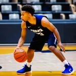 Home 18 농구 핸들링 훈련 방법 - **The Maestro of the Court: Fluid Dribbling and Game Vision**
"A young male basketball player, i...